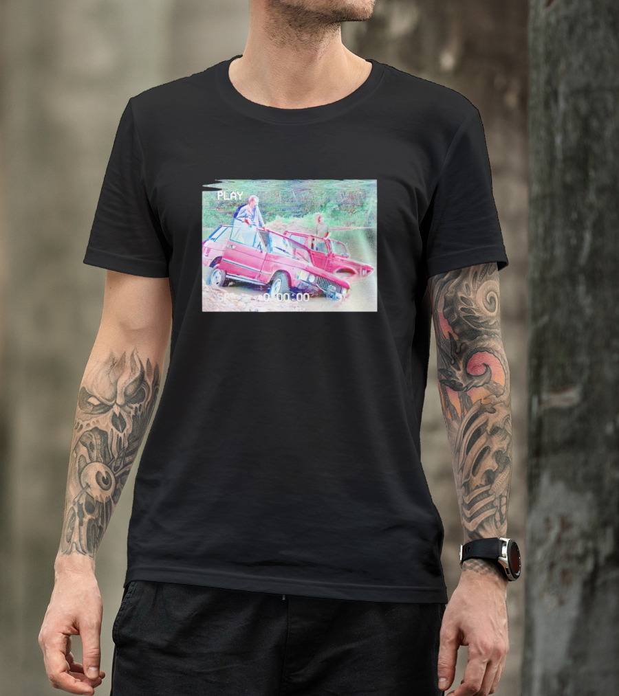 Top Gear Bolivia River Scene Retro Car Adventure Play T-Shirt