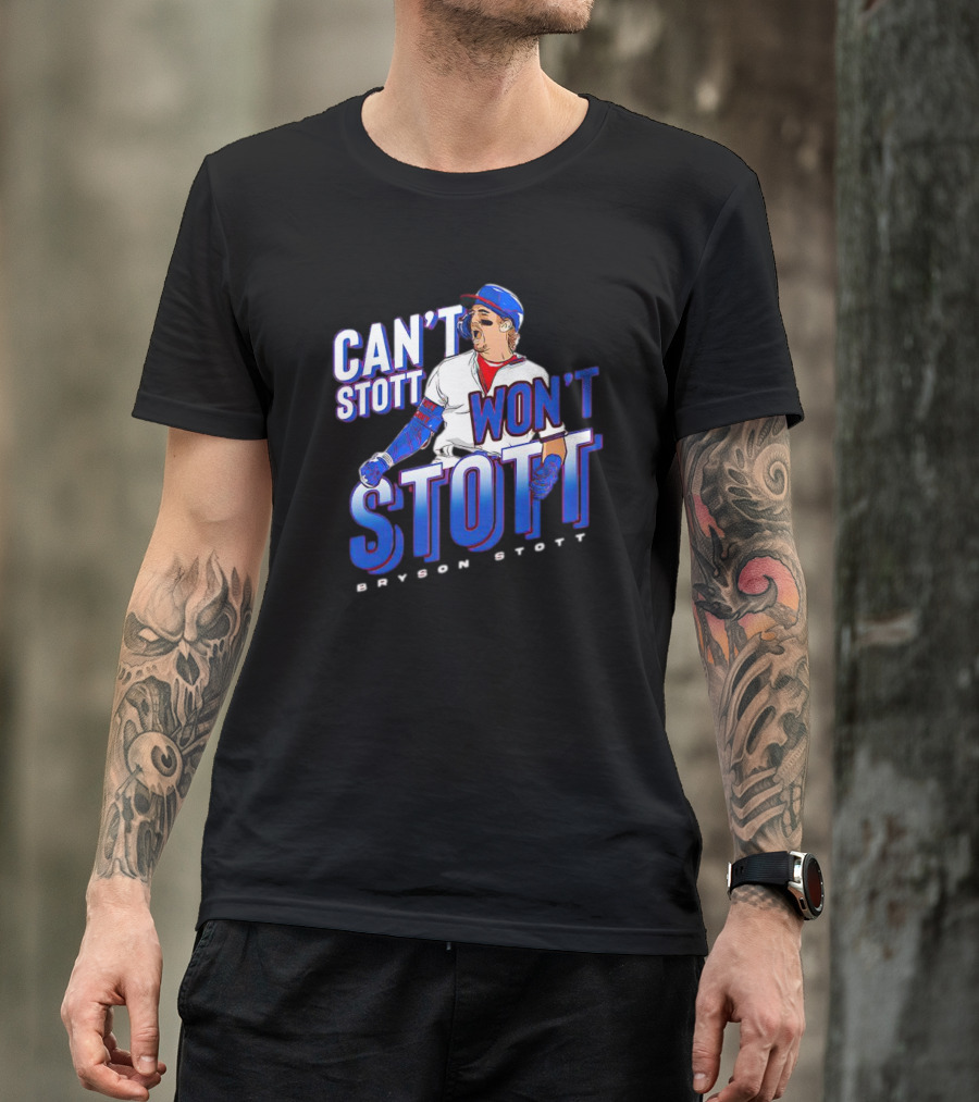 Bryson Stott Can't Stott Won't Stott Baseball Player T-Shirt