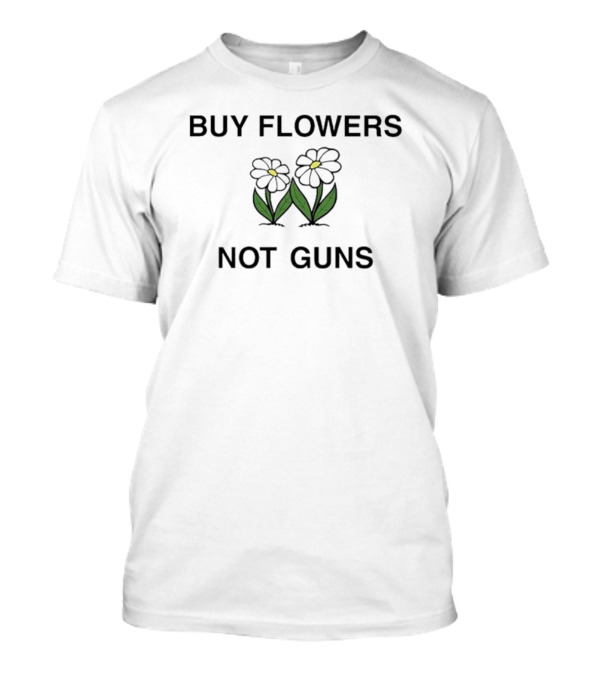 Buy Flowers Not Guns Black Daisy T-Shirt