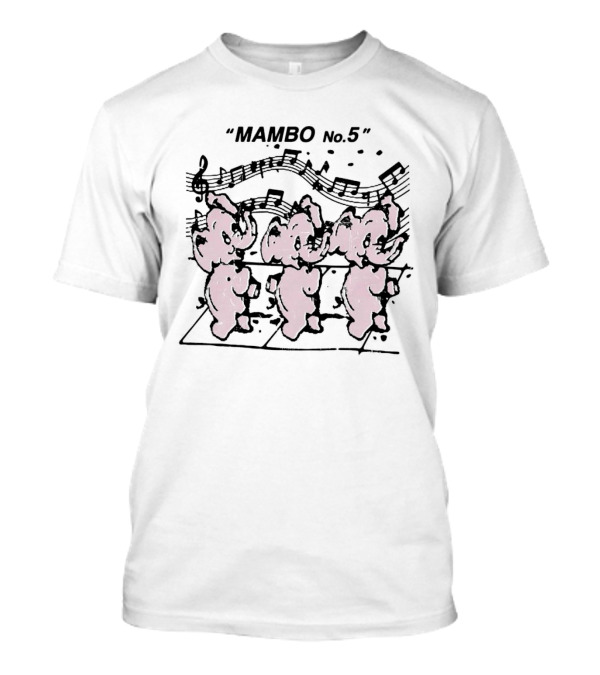 Mambo No. 5 Dancing Elephants Music Notes T-Shirt