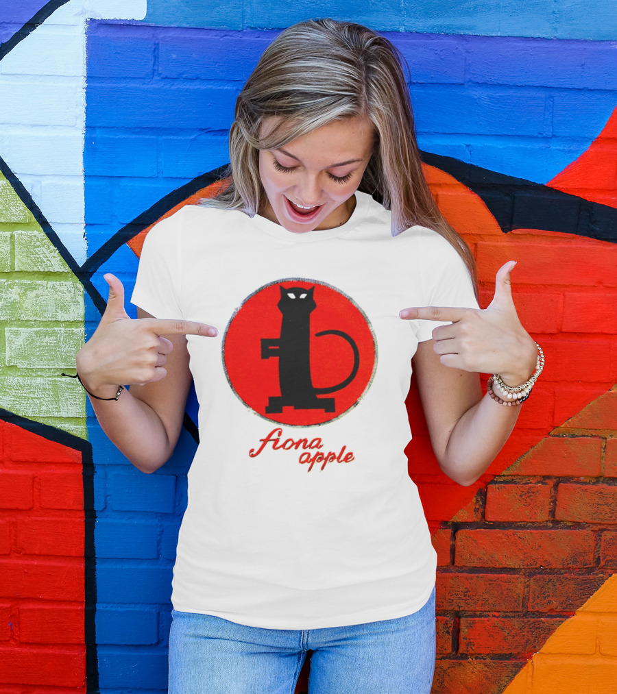 Fiona Apple Black Cat Red Circle Bootleg T-Shirt