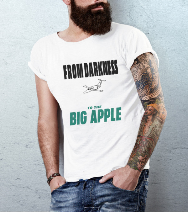 From Darkness To The Big Apple Aaron Rodgers Journey T-Shirt