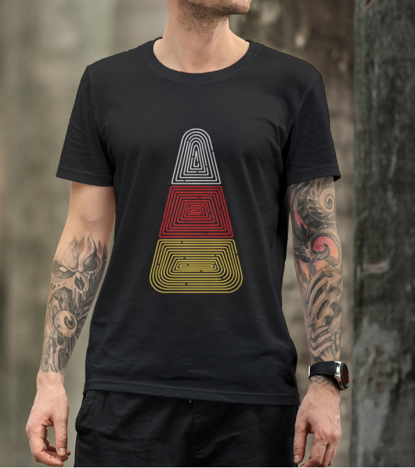 Candy Corn Tri-Color Neon Maze T-Shirt