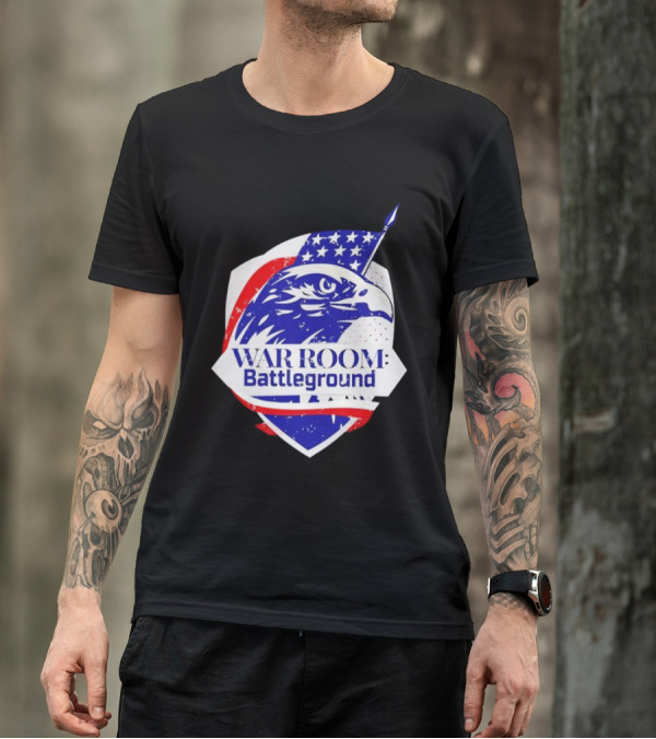 War Room Battleground Eagle American Flag Crest T-Shirt