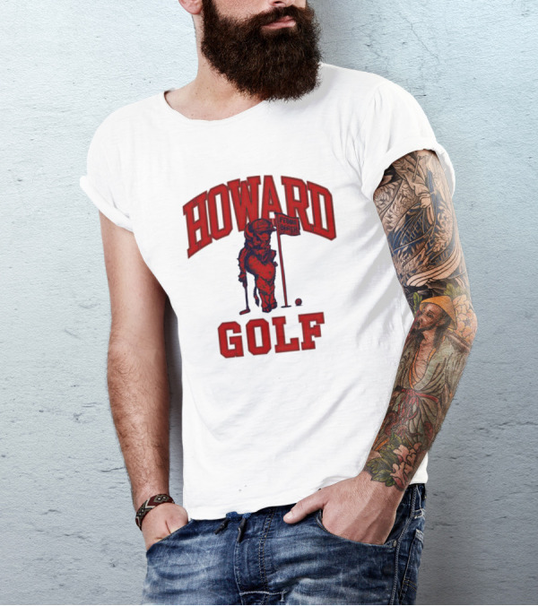 Howard Golf Pebble Beach Vintage Style Bull Golfer T-Shirt