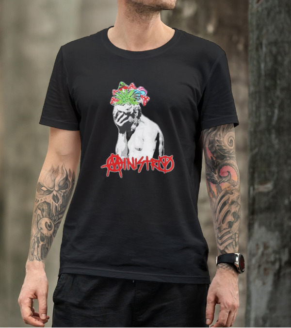 Ministry Anarchy Statue Psychedelic Mushrooms T-Shirt