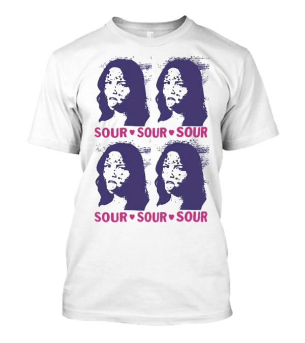 Sour Olivia Rodrigo Grid Pattern Boyfriend T-Shirt