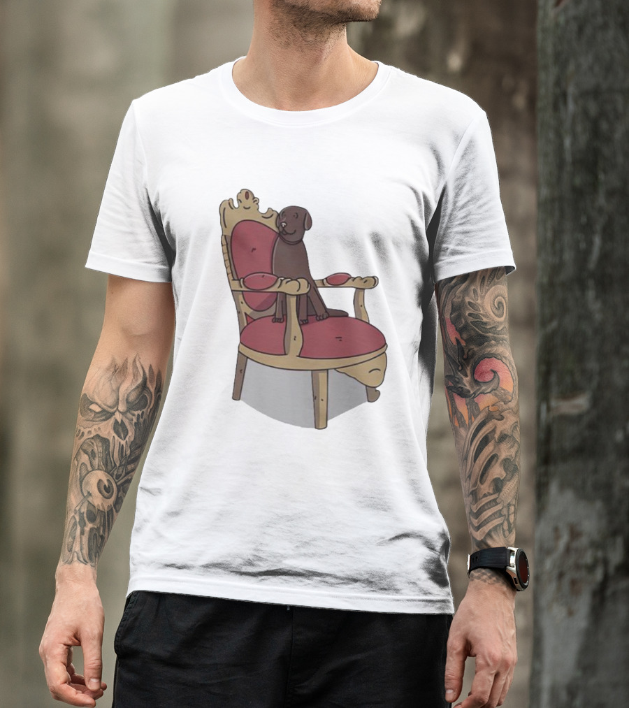 Win The Dog On Royal Throne Chair T-Shirt