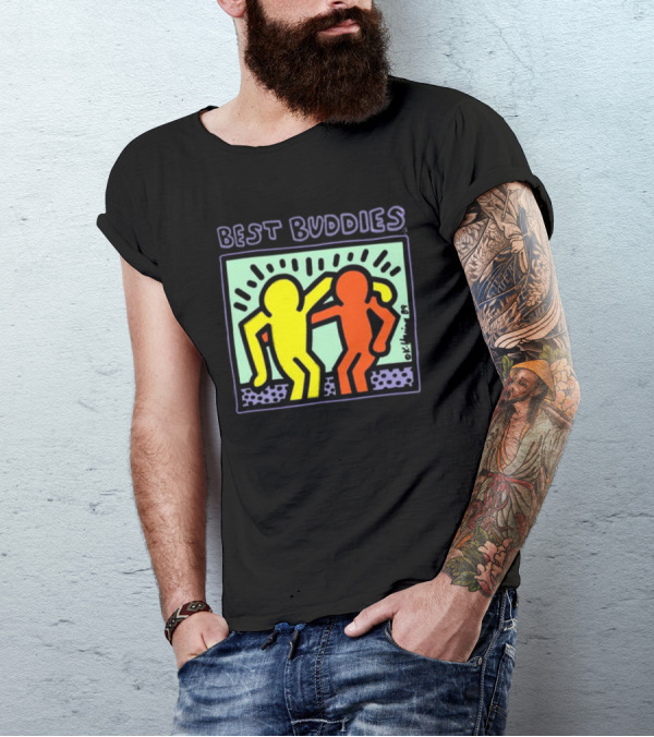 Keith Haring Best Buddies Dancing Figures T-Shirt