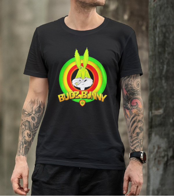 Budz Bunny Cannabis Inspired Cartoon Character T-Shirt