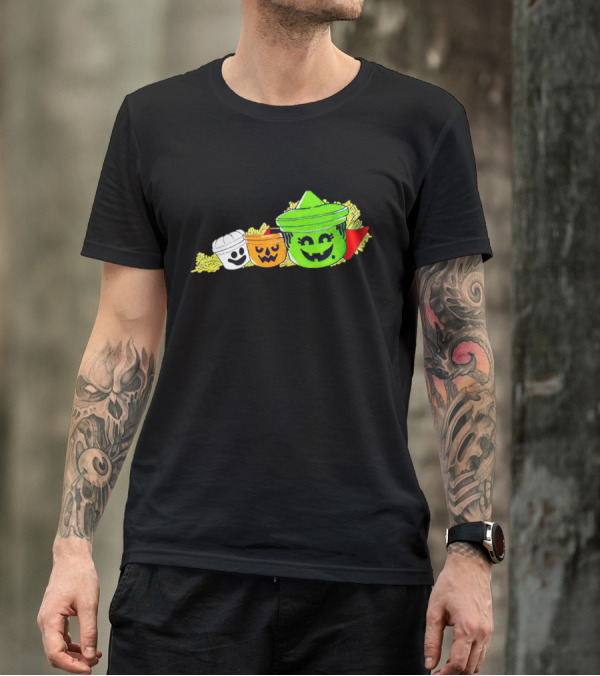 The Kentucky Halloween Buckets Ghost Pumpkin Frankenstein T-Shirt