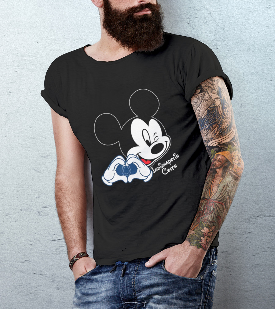 Mickey Indianapolis Colts Heart T-Shirt