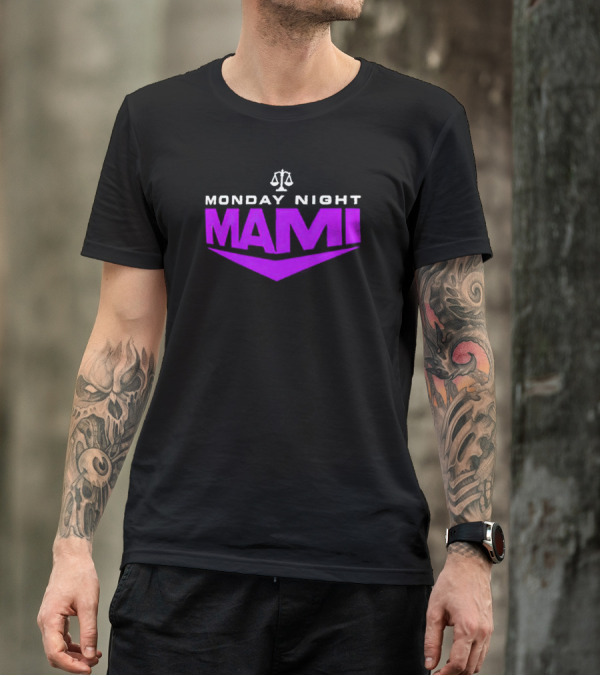 Monday Night Mami Purple Scales Of Justice T-Shirt