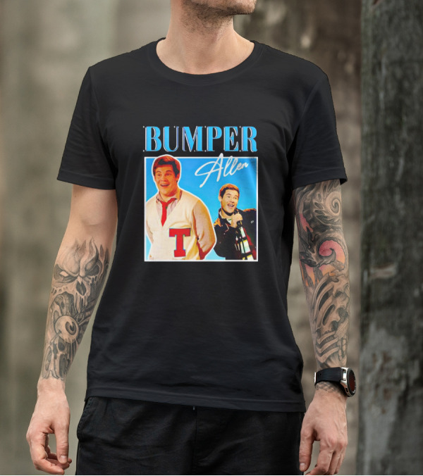 Bumper Allen Collage With Red T Sweater And Microphone T-Shirt
