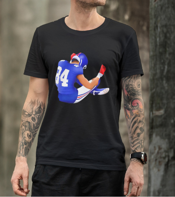 Jomboymedia Route Runner 84 Football Player Sitting T-Shirt