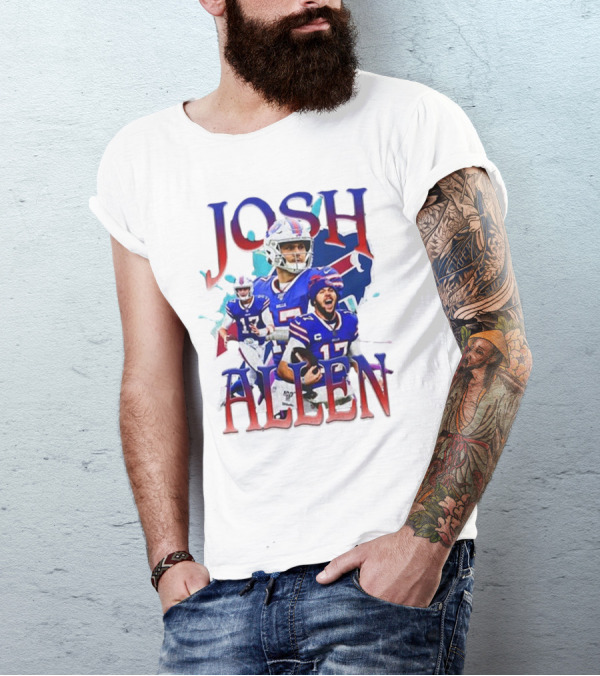 Josh Allen Buffalo Bills Number 17 Football Player T-Shirt