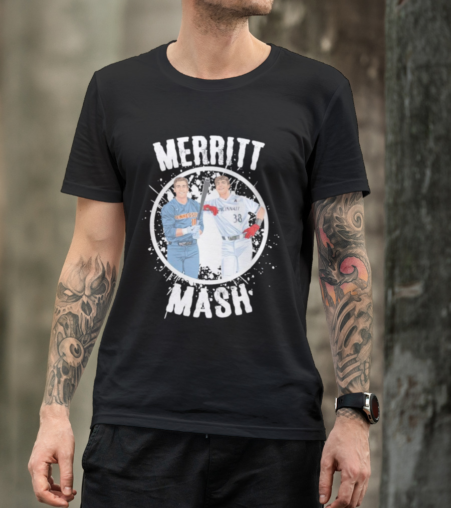 Merritt Mash Tennessee Cincinnati Baseball Duo T-Shirt