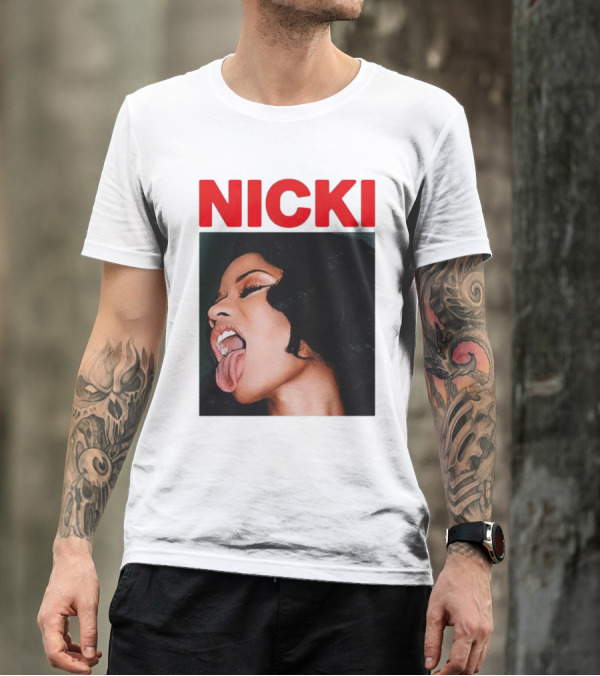 Nicki Sticking Out Tongue Image T-Shirt