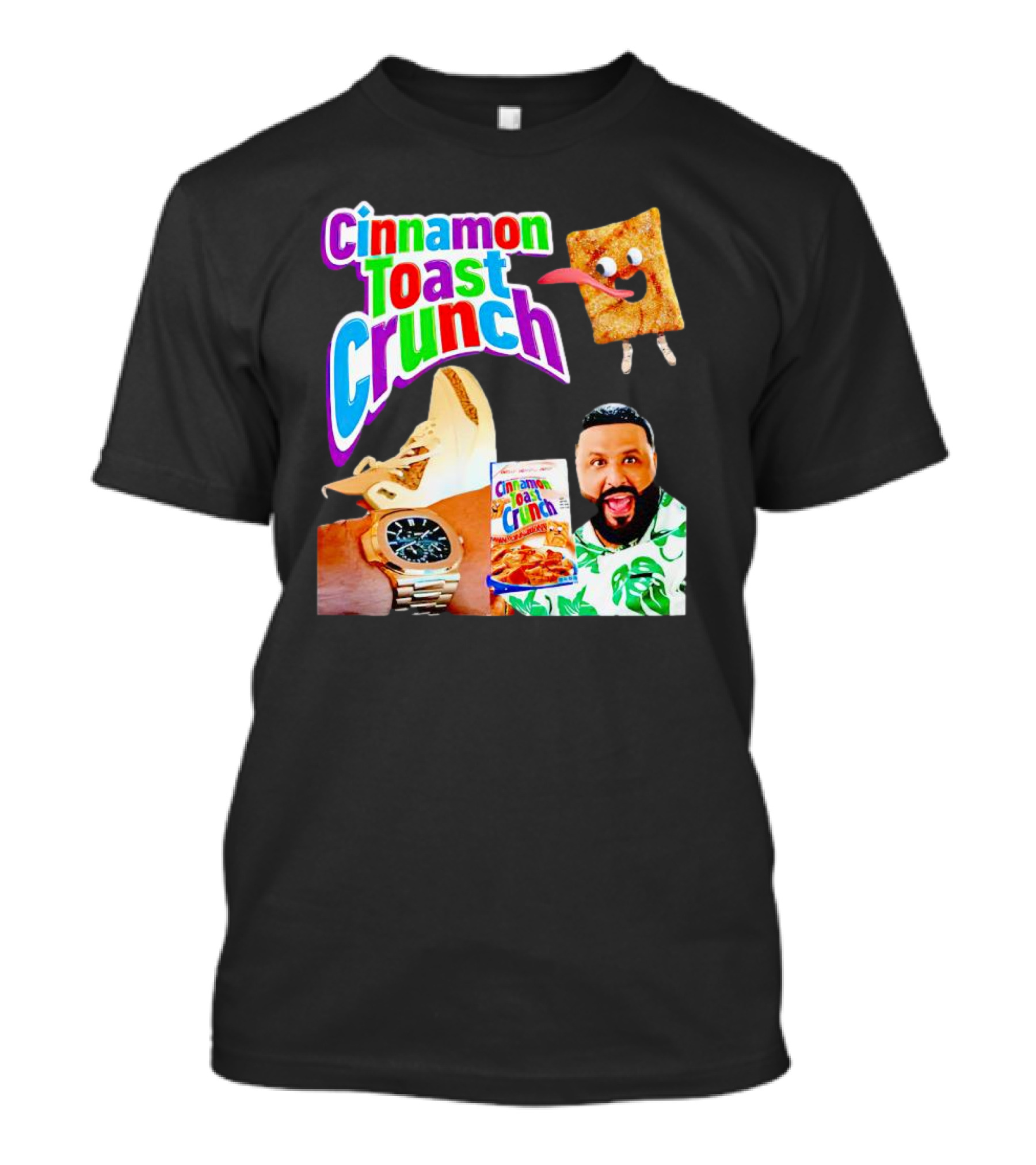 DJ Khaled Cinnamon Toast Crunch Watch Sneakers Box Cartoon Face T-Shirt