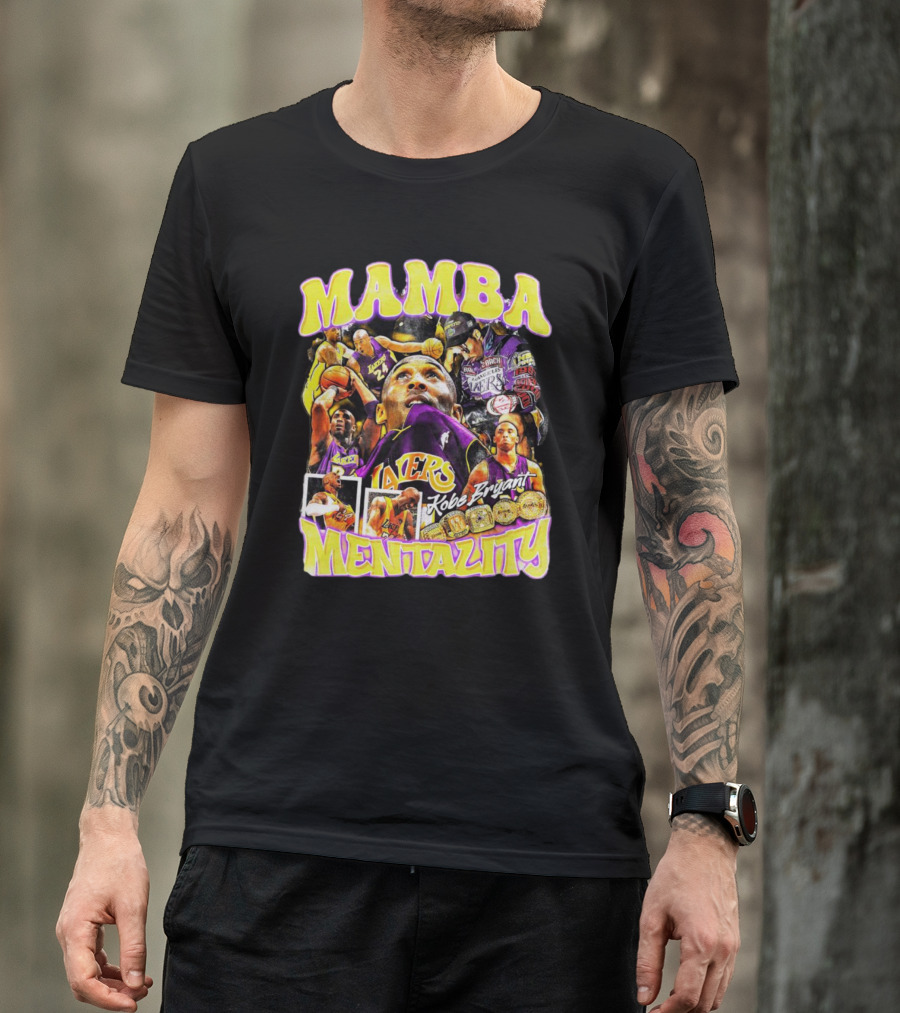 Mamba Mentality Lakers Kobe Bryant Rings Basketball Legend T-Shirt