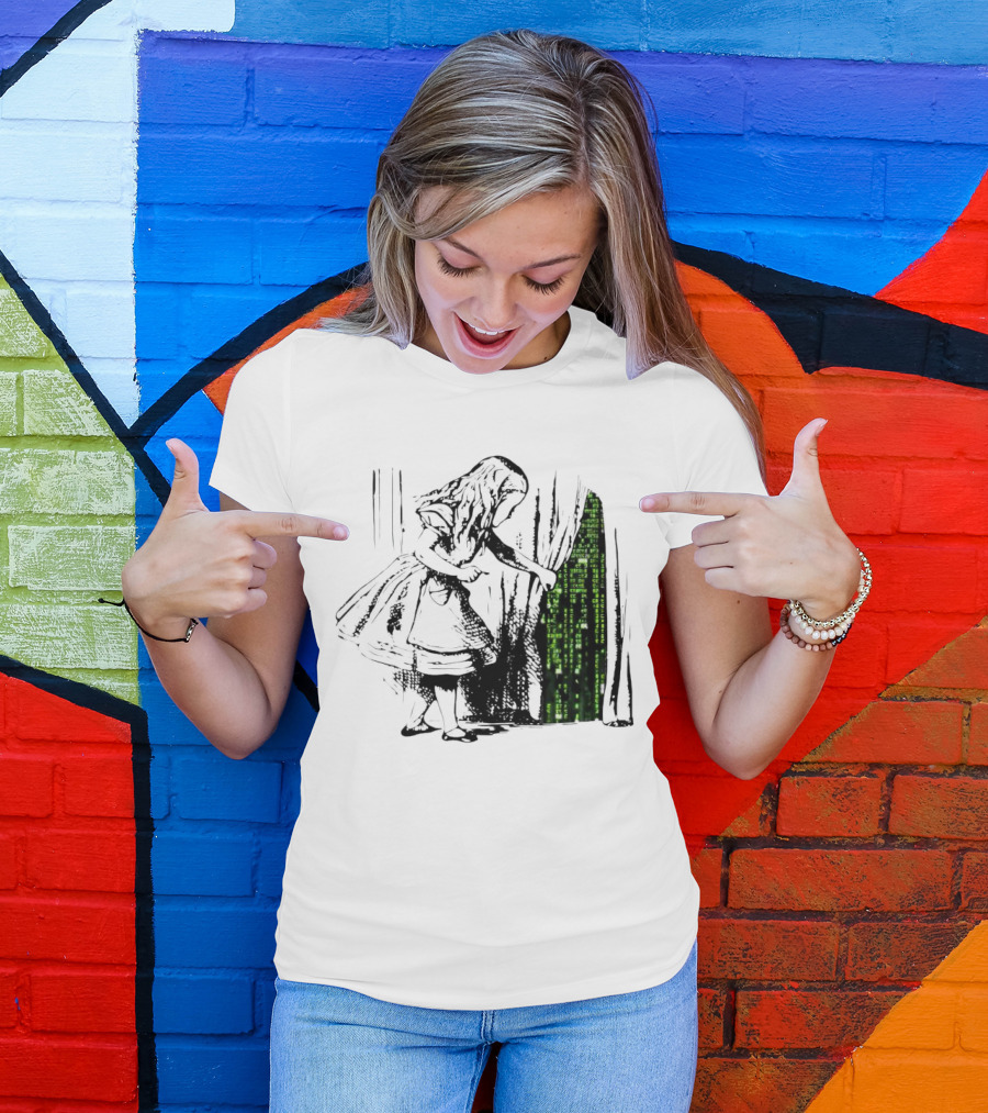 The Matrix New World Alice Reveals Binary Code Wonderland T-Shirt