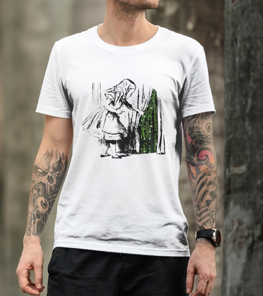The Matrix New World Alice Reveals Binary Code Wonderland T-Shirt