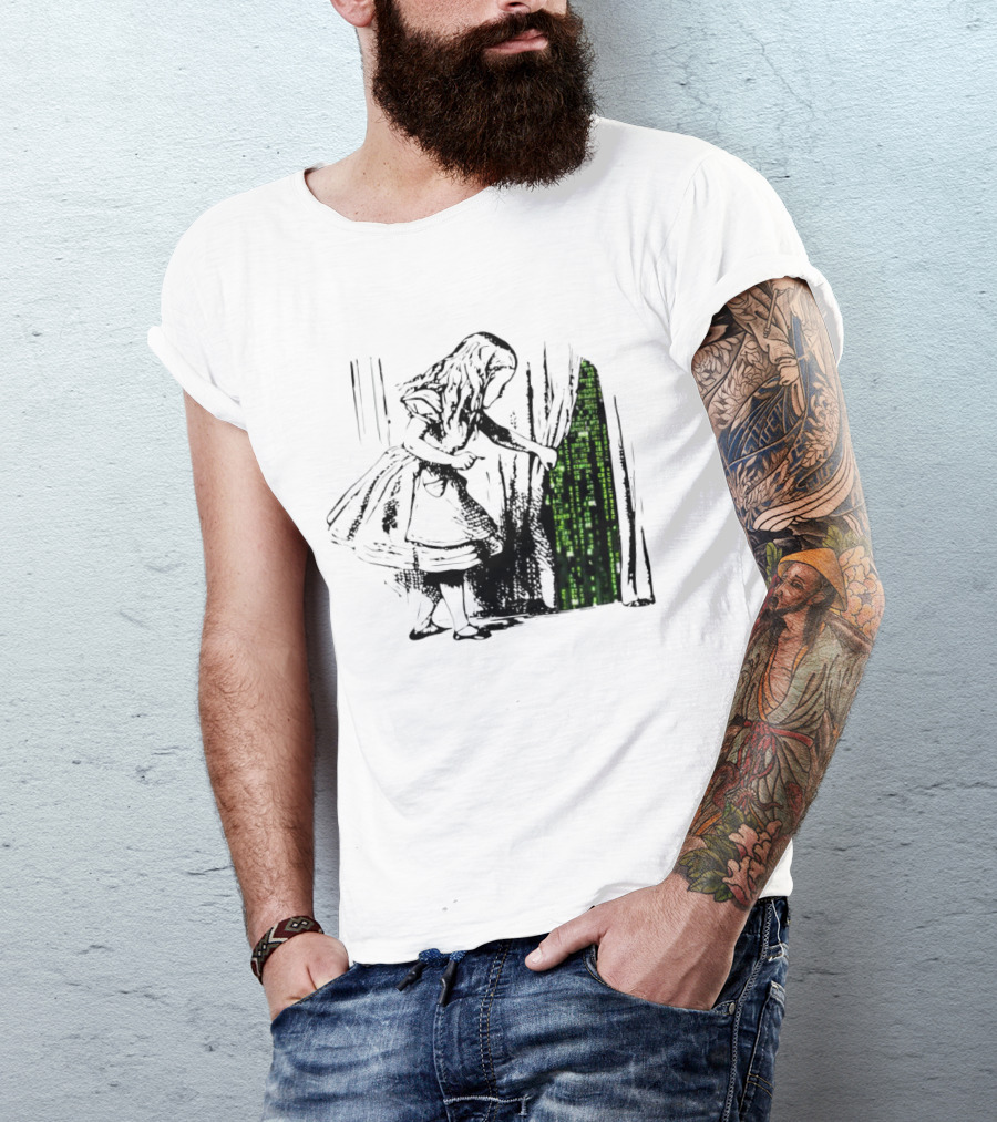 The Matrix New World Alice Reveals Binary Code Wonderland T-Shirt