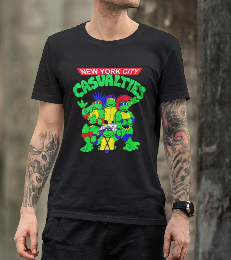 New York City The Casualties Ninja Turtles Crossover T-Shirt