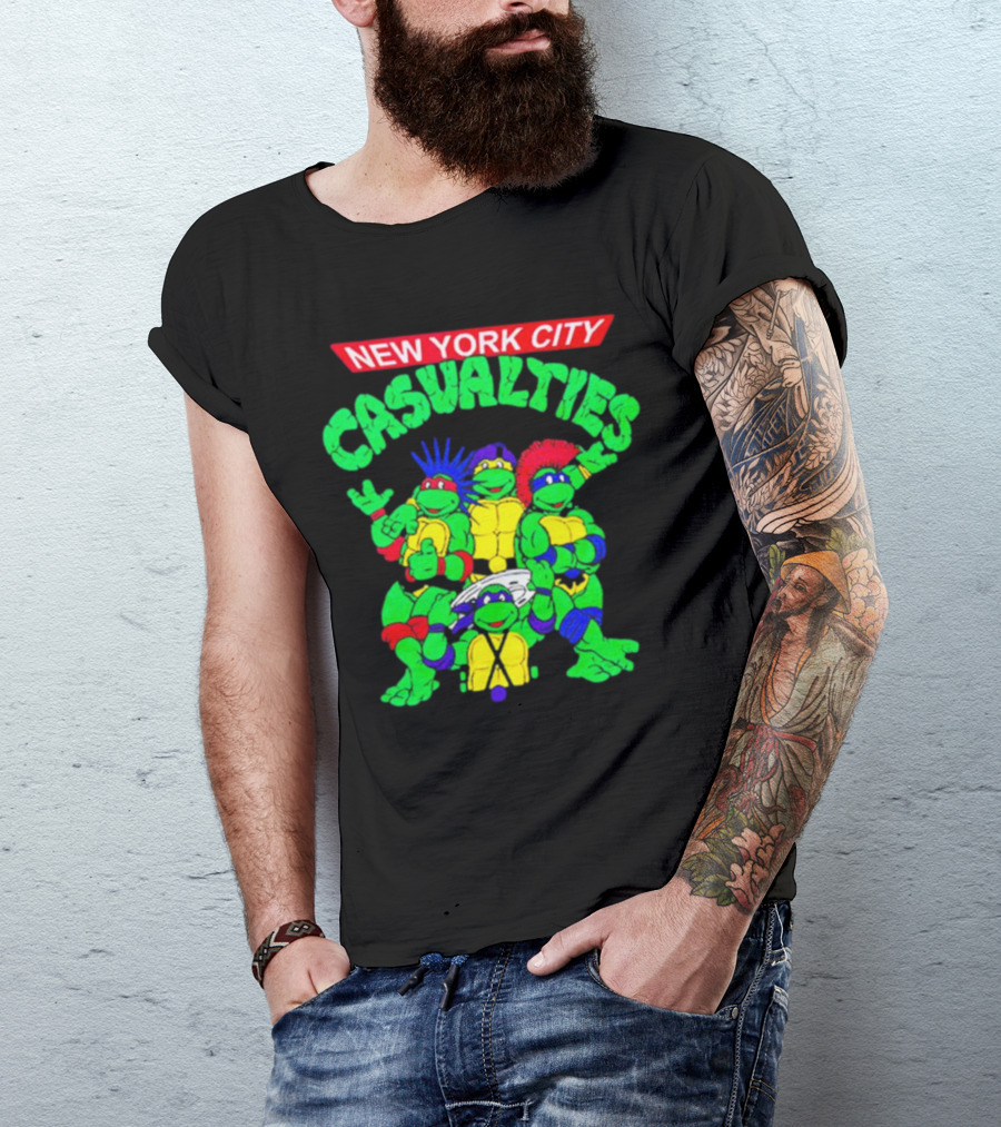 New York City The Casualties Ninja Turtles Crossover T-Shirt