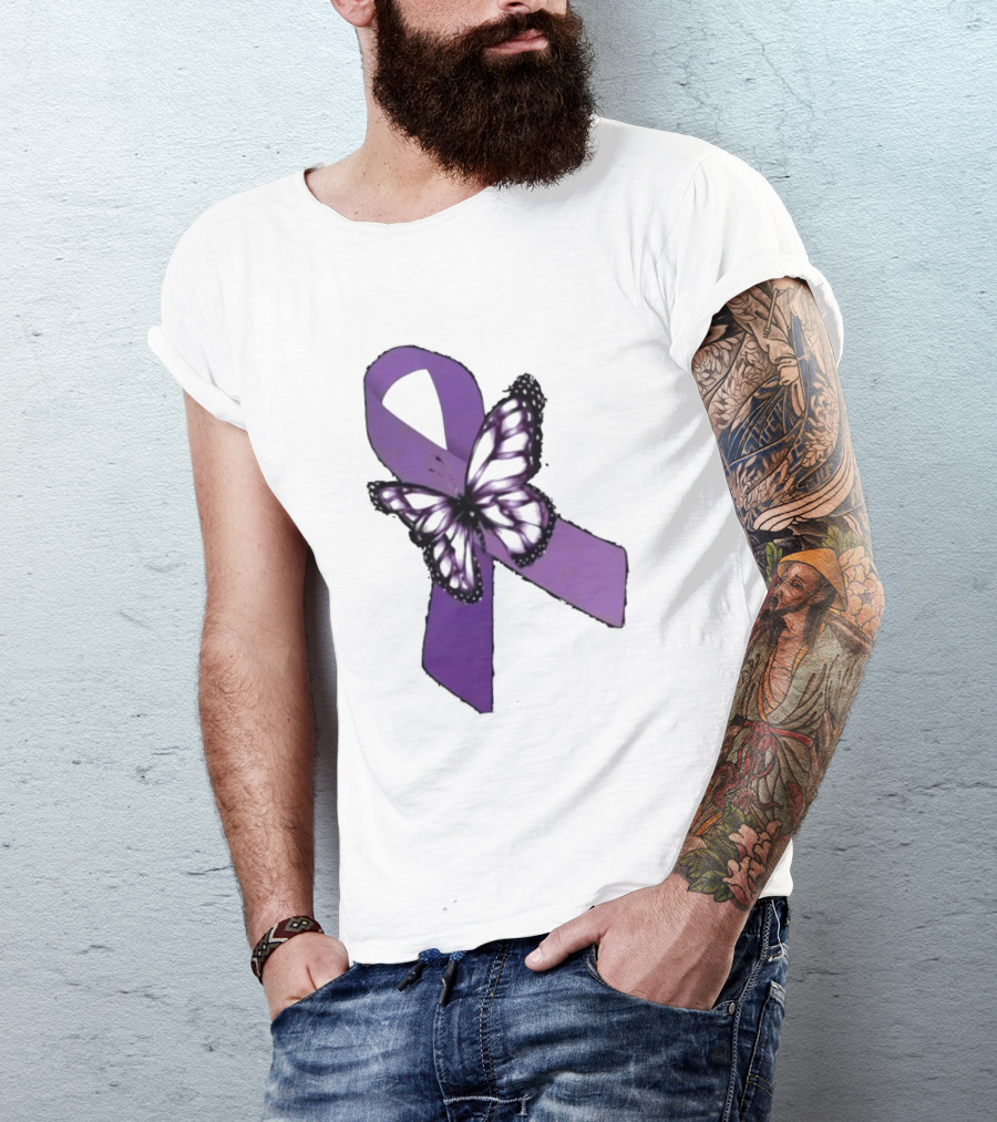 International Overdose Awareness Day Purple Butterfly T-Shirt