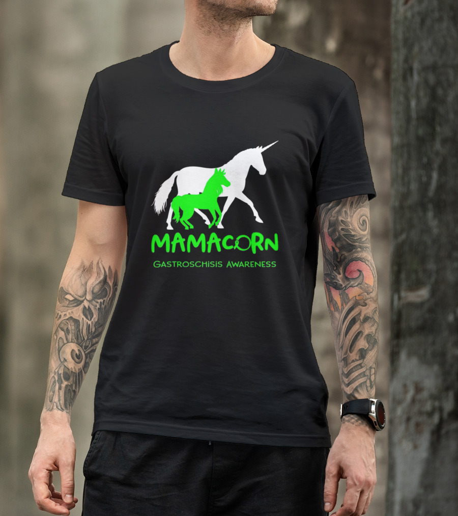 Mamacorn Gastroschisis Awareness Unicorn Mother And Foal T-Shirt