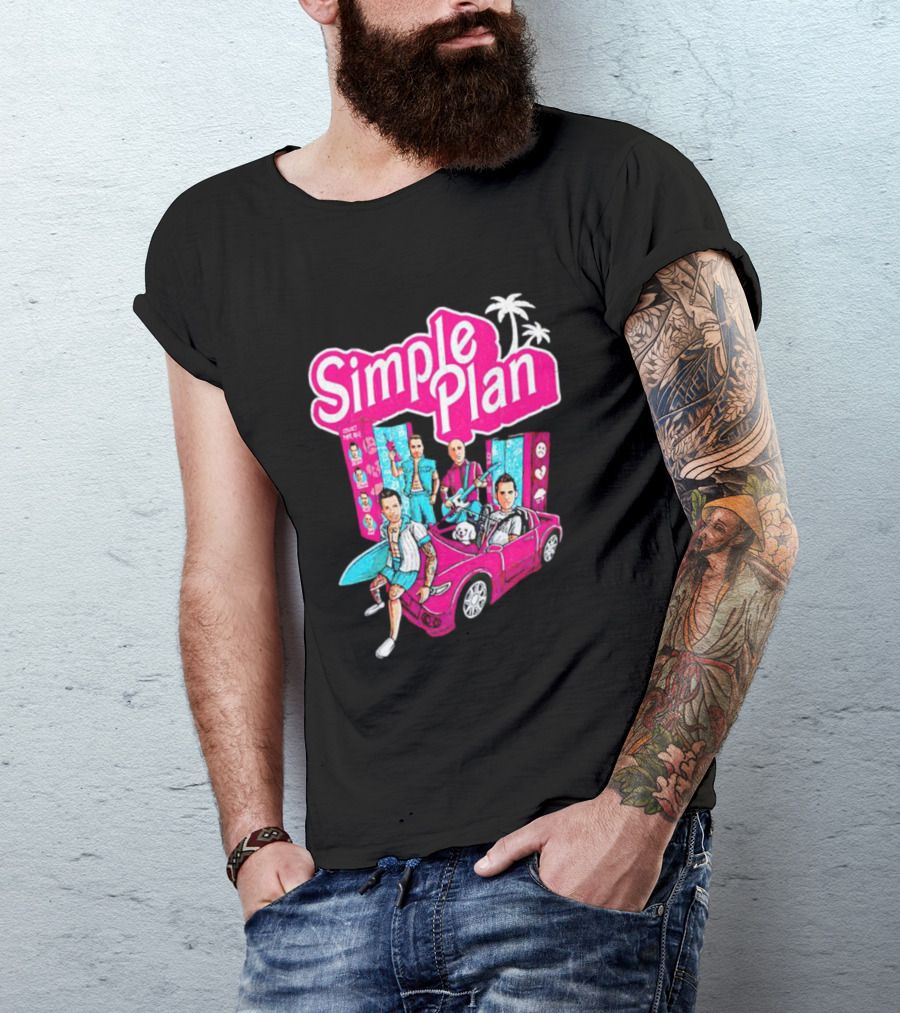 Simple Plan Barbie Dolls And Car Ocean Drive T-Shirt