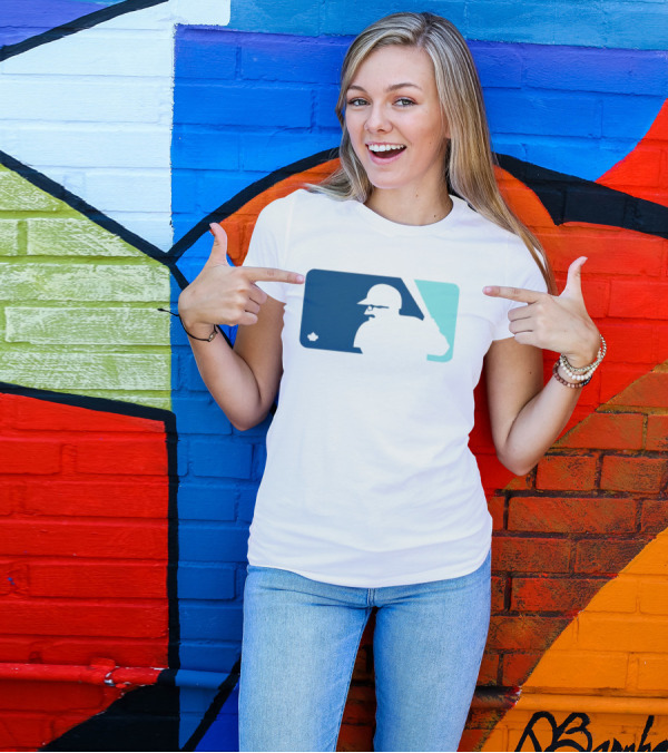 Ben Wagner Schneider Stache Baseball Logo With Batter T-Shirt