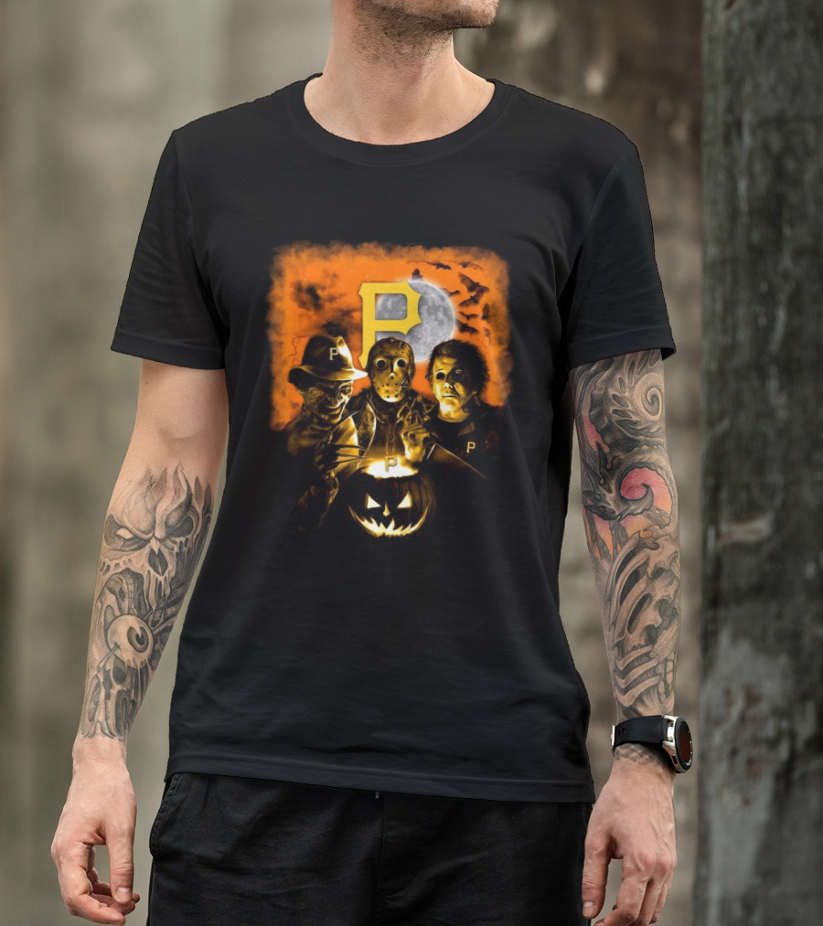 Freddy Krueger Jason Voorhees Michael Myers Pittsburgh Pirates Halloween Horror Mashup T-Shirt