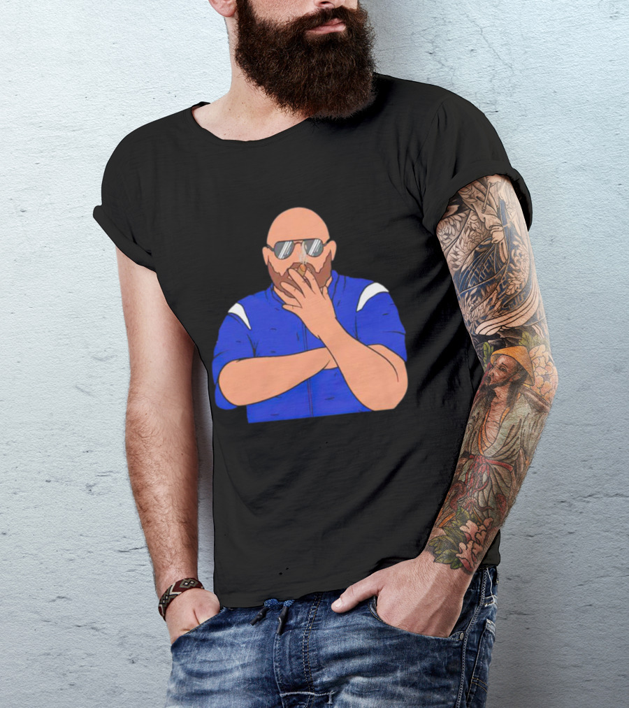 Brian Daboll Smoking Cigar In Blue Jacket Iconic T-Shirt