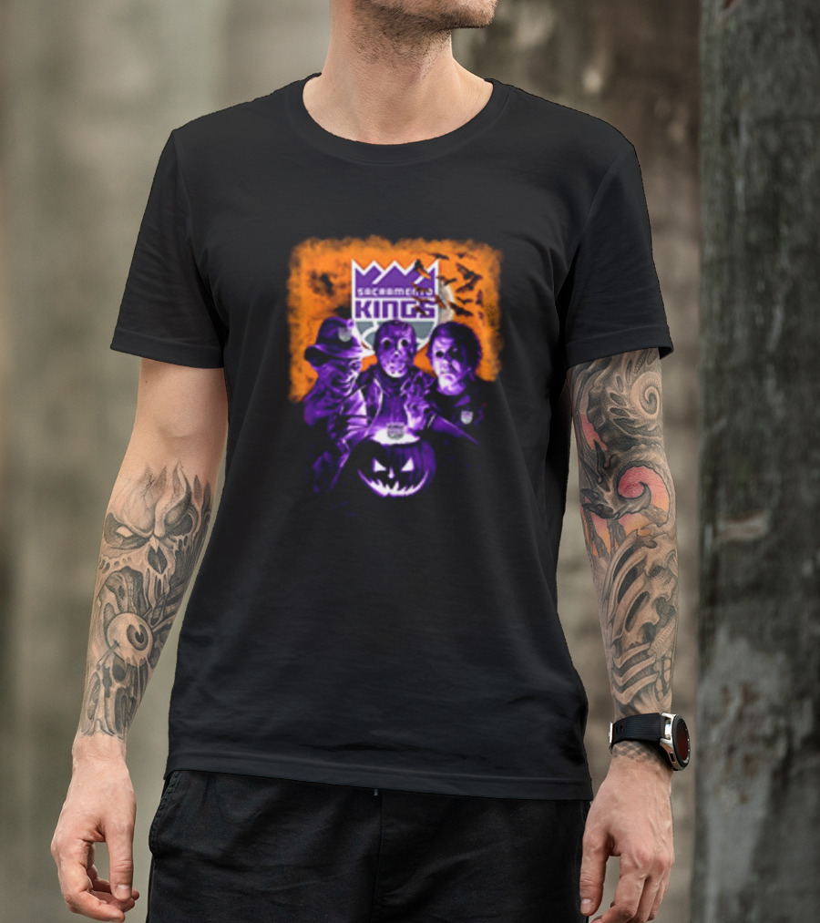 Freddy Krueger Jason Voorhees Michael Myers Sacramento Kings Halloween Horror Movies T-Shirt