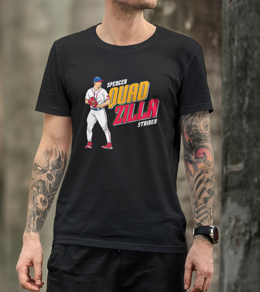 Spencer Strider Quadzilla Baseball Pitcher Image T-Shirt