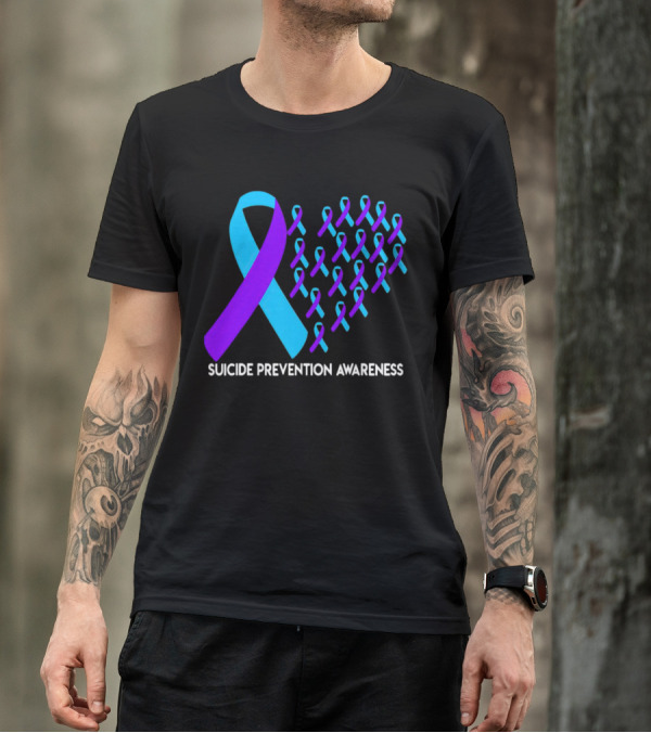 Suicide Prevention Awareness Ribbon Heart T-Shirt