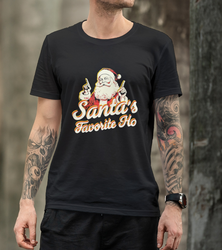 Santa’s Favorite Ho Santa Claus Retro T-Shirt