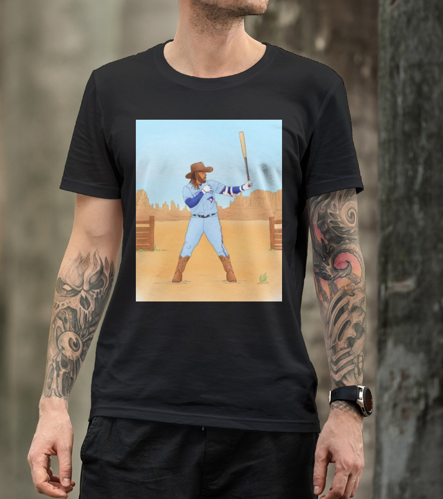 Blue Jays Vladimir Guerrero Jr. Cowboy Desert Baseball Scene T-Shirt