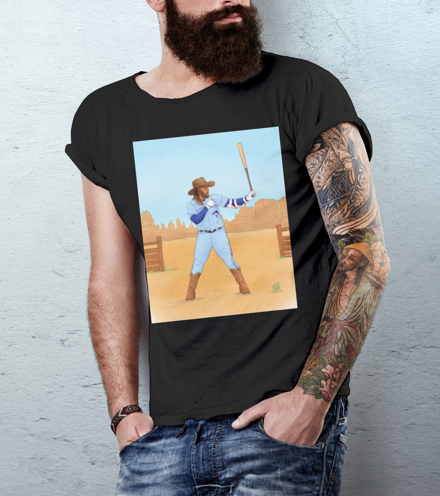 Blue Jays Vladimir Guerrero Jr. Cowboy Desert Baseball Scene T-Shirt