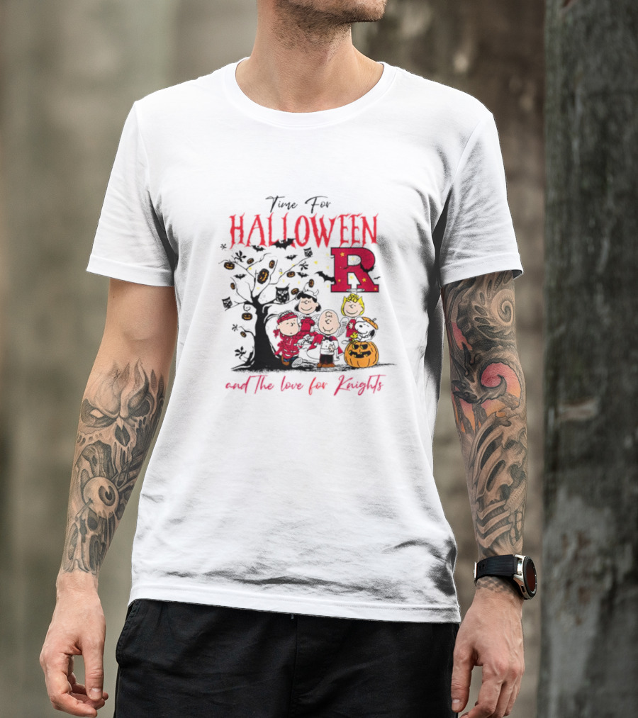 Time For Halloween Peanuts Characters And The Love For Knights T-Shirt