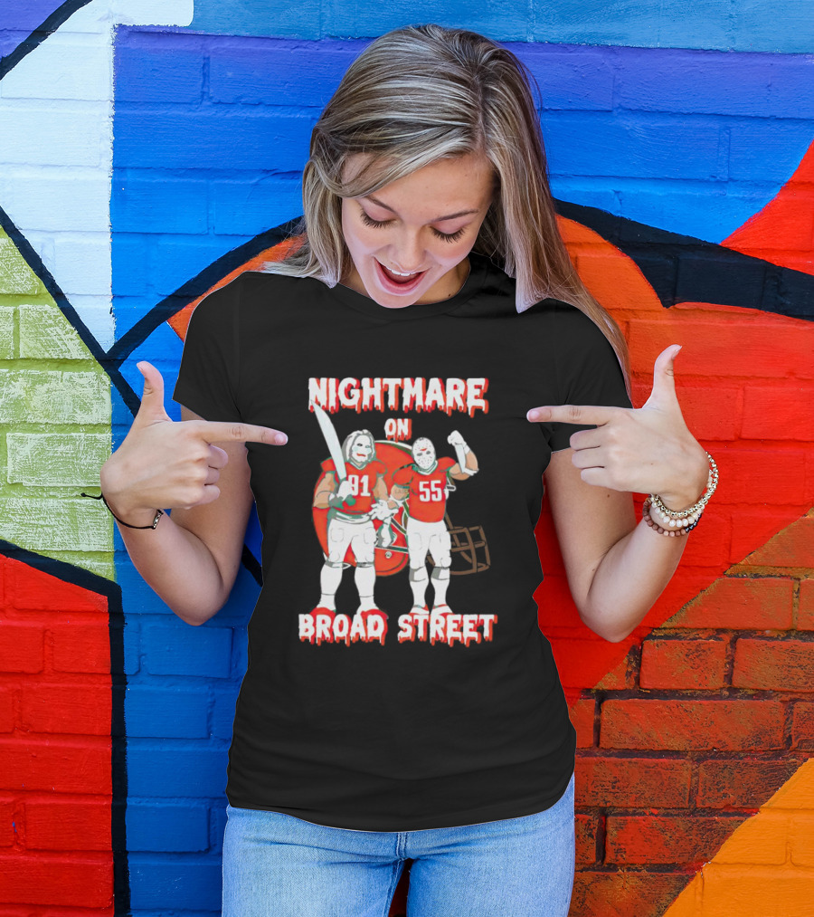 Nightmare On Broad Street Cleveland Browns Halloween Football Players T-Shirt