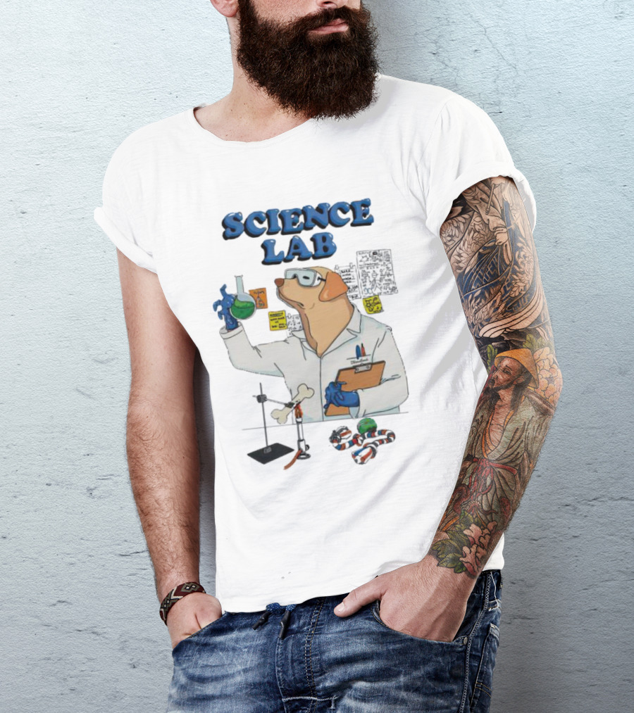 Science Lab Dog Chemistry Experiments T-Shirt