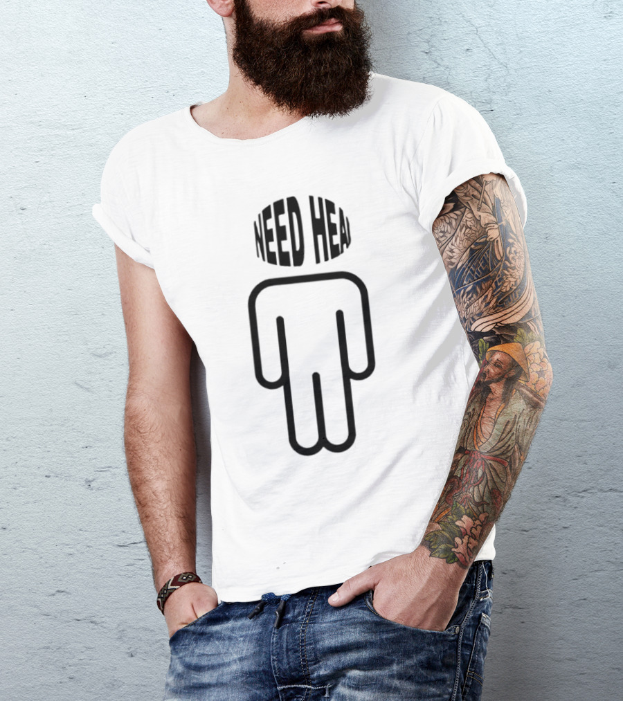 NEED HEAD Minimalist Figure T-Shirt