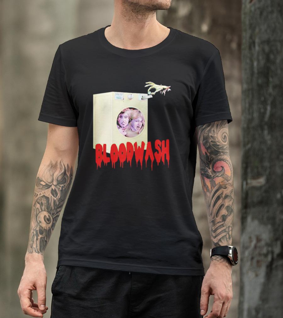 Bloodwash Haunted Laundromat Horror Washer Creature T-Shirt