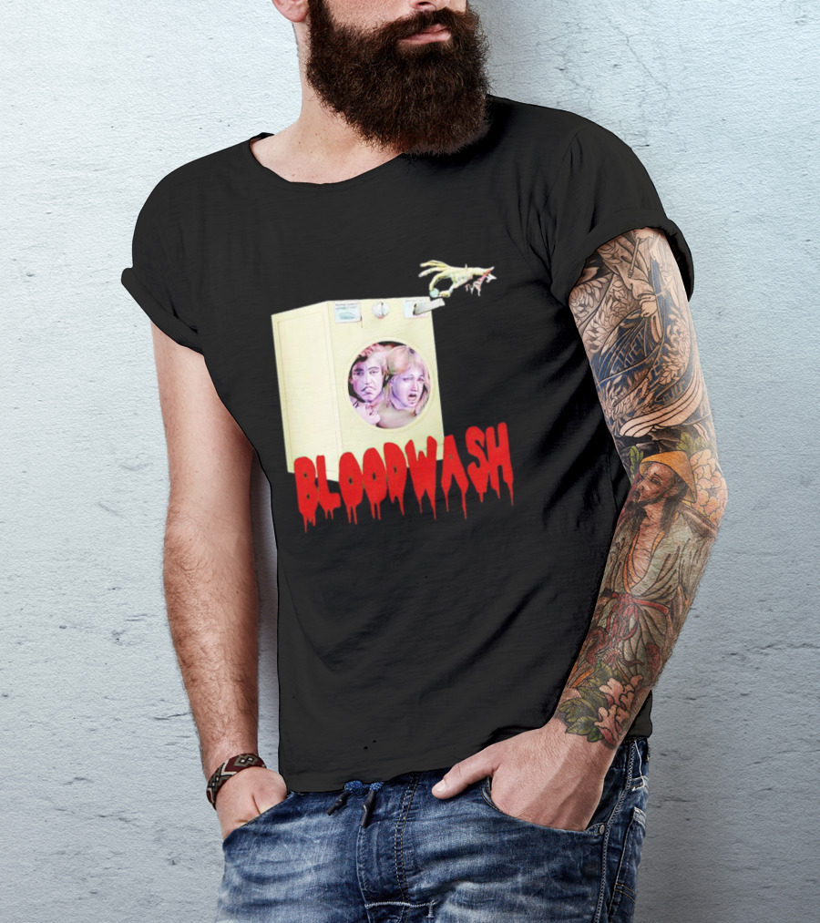 Bloodwash Haunted Laundromat Horror Washer Creature T-Shirt