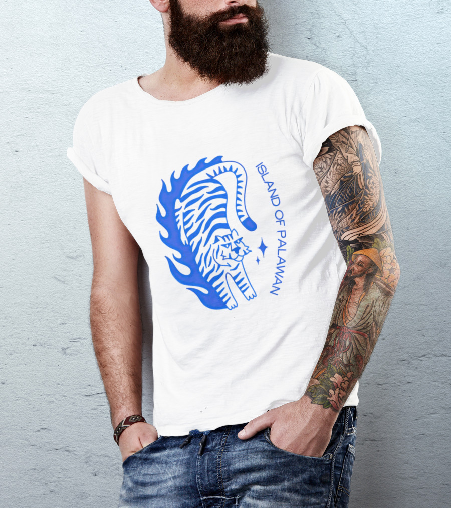 ISLAND OF PALAWAN BLUE TIGER FLAME T-Shirt