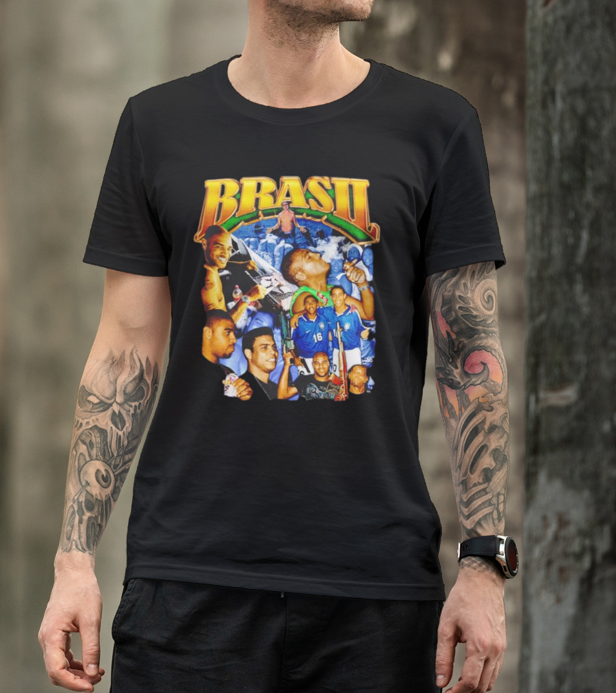 BRASIL Soccer Celebration Icons And Fans T-Shirt