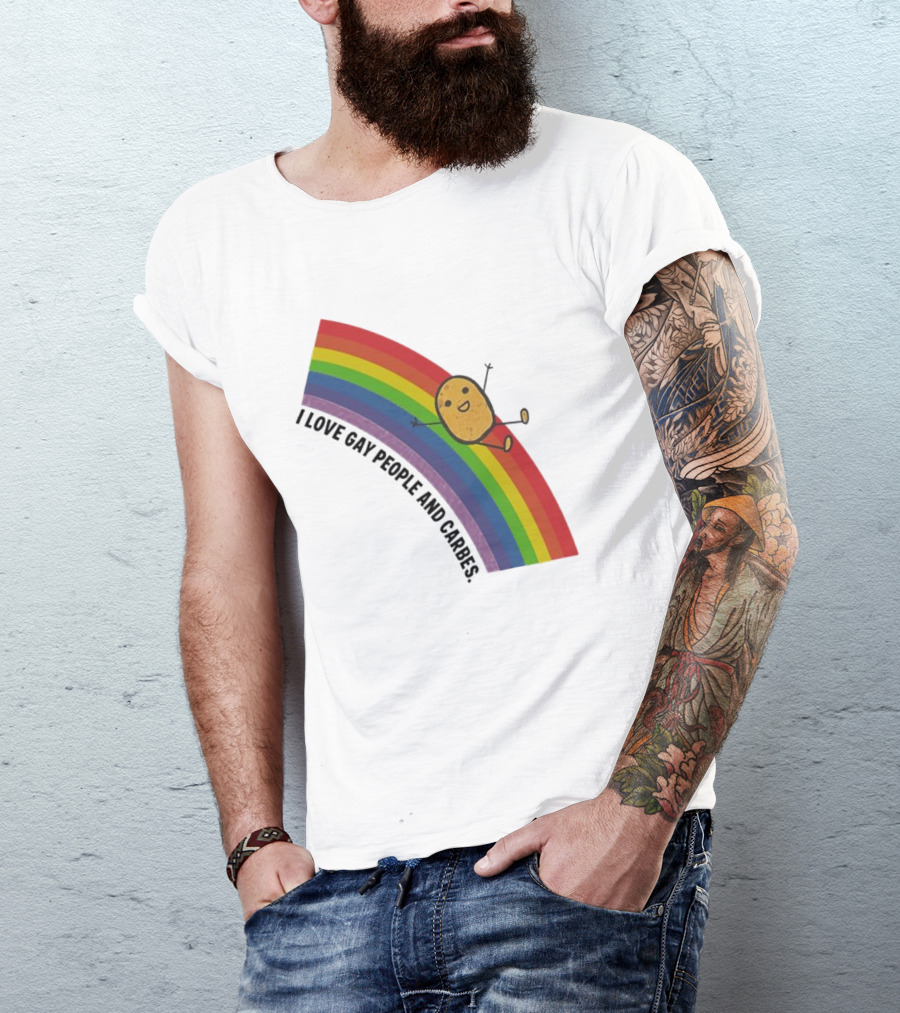I Love Gay People And Carbes Rainbow Potato T-Shirt